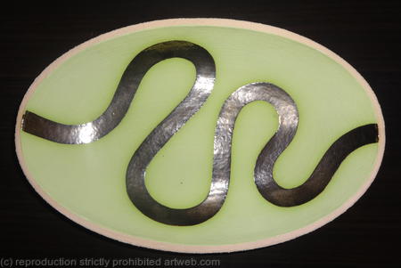 Lime green 'river' dish
