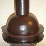 Black stoneware pot with two fins