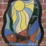 'Seascape' ceramic wall panel