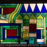 Tiffany glass interior door panel