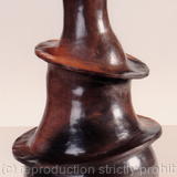 Smoke fired and burnished bottle