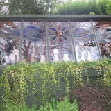 Shed stained glass window 