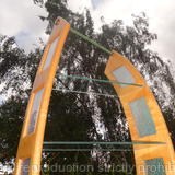 Sycamore & glass display stand