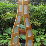 Sycamore & glass display stand