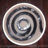 Large brown 'Spiral' bowl