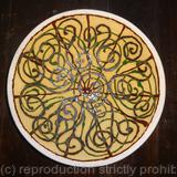 Medium yellow 'Scribble' bowl