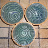 Small fully glazed 'spiral' bowls