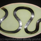 Pale green 'river' dish