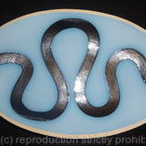 Blue 'river' dish