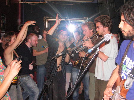 Regga vibrations on me birthday - dougie and the invisibles inside the place, Planetman rockin the party