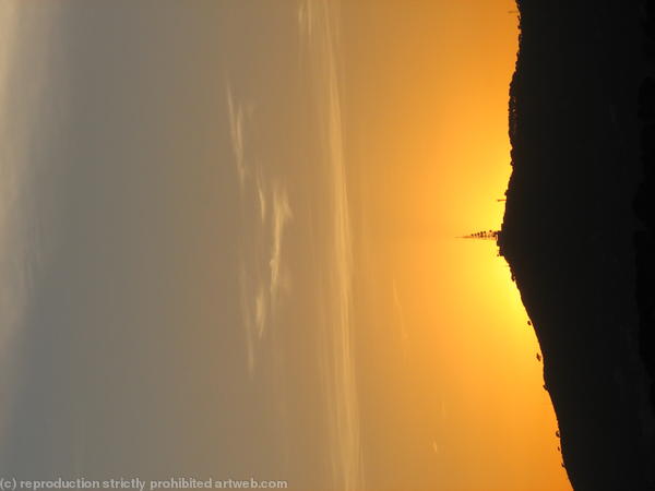 Crisp hour sunset at the top of Parc Guell