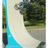 Jamie on the new vert wall at St.georges skatepark, Bristol
