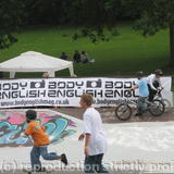 Body English helmets being put to good use at the jam 2006