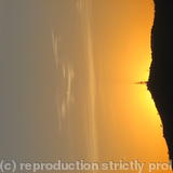 Crisp hour sunset at the top of Parc Guell