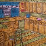 Yellow and green Kitchen