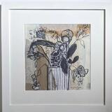 Flowers in Stripe Vase