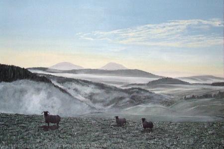 Above Morning Mist, Lauder Common Card