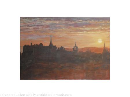 Edinburgh Sunrise A4 Print