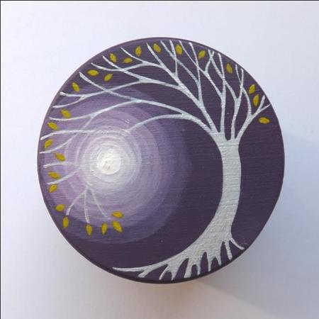 Purple Moonlit Tree Box, medium
