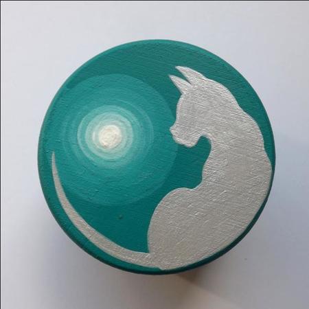 Moonlit cat Box, medium