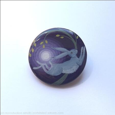 Running Hare Brooch