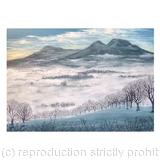 Above The Mist, The Eildons A4 print