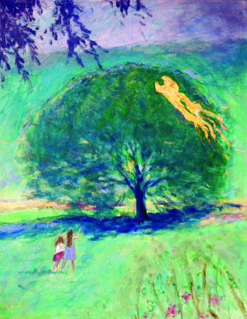 John Gentry   John 3 v 8 KJV 'The wind bloweth where it listeth & thou hearest the sound thereof ,but canst not tell whence it cometh, & whither it goeth ; so is everyone that is born of the Spirit' 'Two small children playing on a gusty day (with a splen