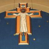 Hanging crucifix, St Boniface Church, Tooting London