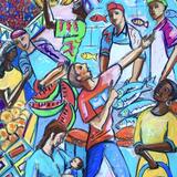 JOHN BATESON : St Francis of Assisi in Brixton Market.    j.r.cornerstone@btinternet.com