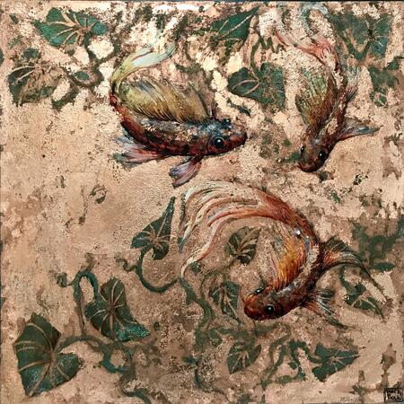 Through the lily pads I