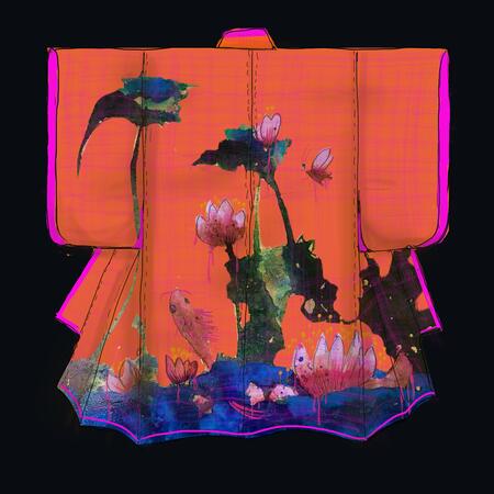 Water lily kimono I 
