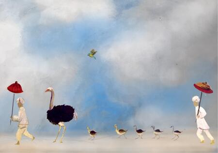 Ostrich parade 