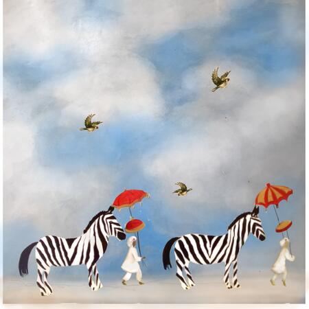 Zebra sky parade