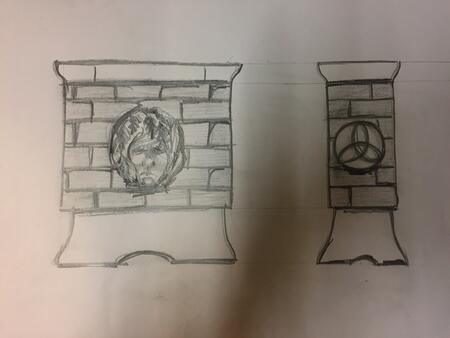 Minster Planters. End elevations 