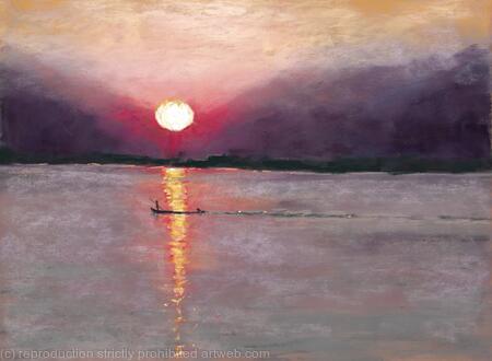 Sunset on the Irrawaddy