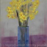 Narcissi in Blue Vase