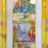 Temple is Golden - Original Painting with hand embellished frame