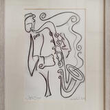 Jazz Sax Charcoal - Original