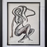 Asian Woman - Original Charcoal