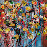 Oriental Blossom Tree Red - Original Painting