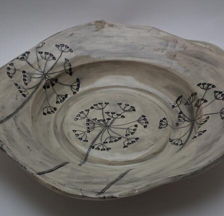 Large Cow Parsley 'wonky' Dish