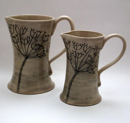 Large and Medium Cow Parsley 'Slimming' Jugs
