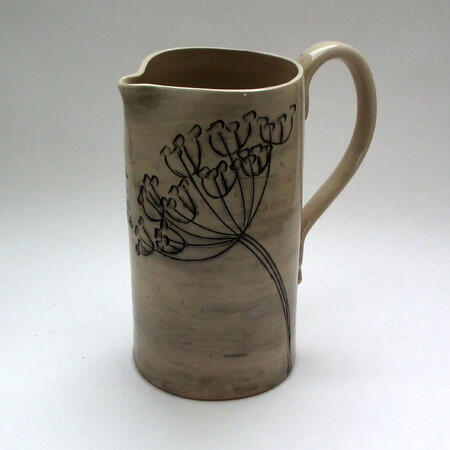Large Straight Cow Parsley Jug