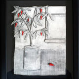 small chilli picture in black frame