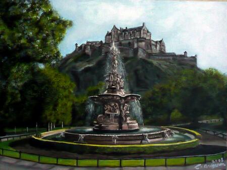 Fountain in Princes Street Gardens