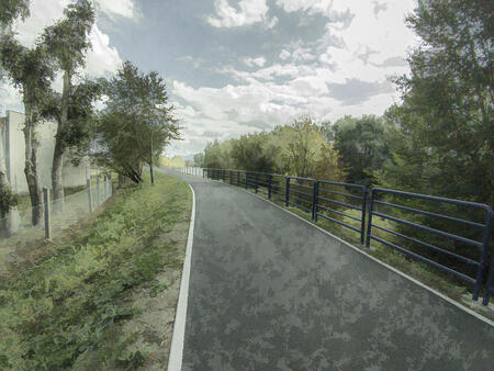 Cyklotrasa pri Váhu / Cycle route near the Váh river