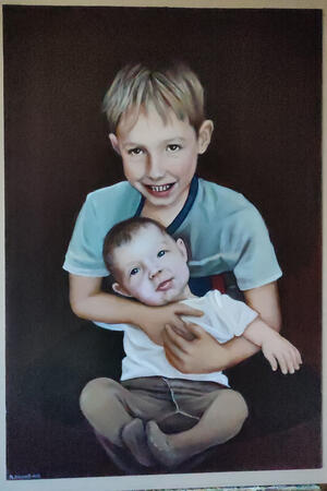 Brat a sestra. Portrét / Brother and sister. Portrait