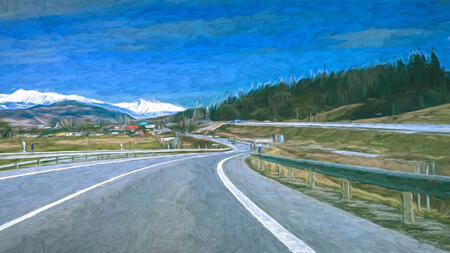 Diaľnica pred Liptovským Mikulášom