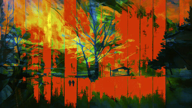 Krajina na plote / Landscape on fences