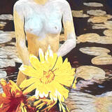 Akt  kvetmi / Nude with flowers